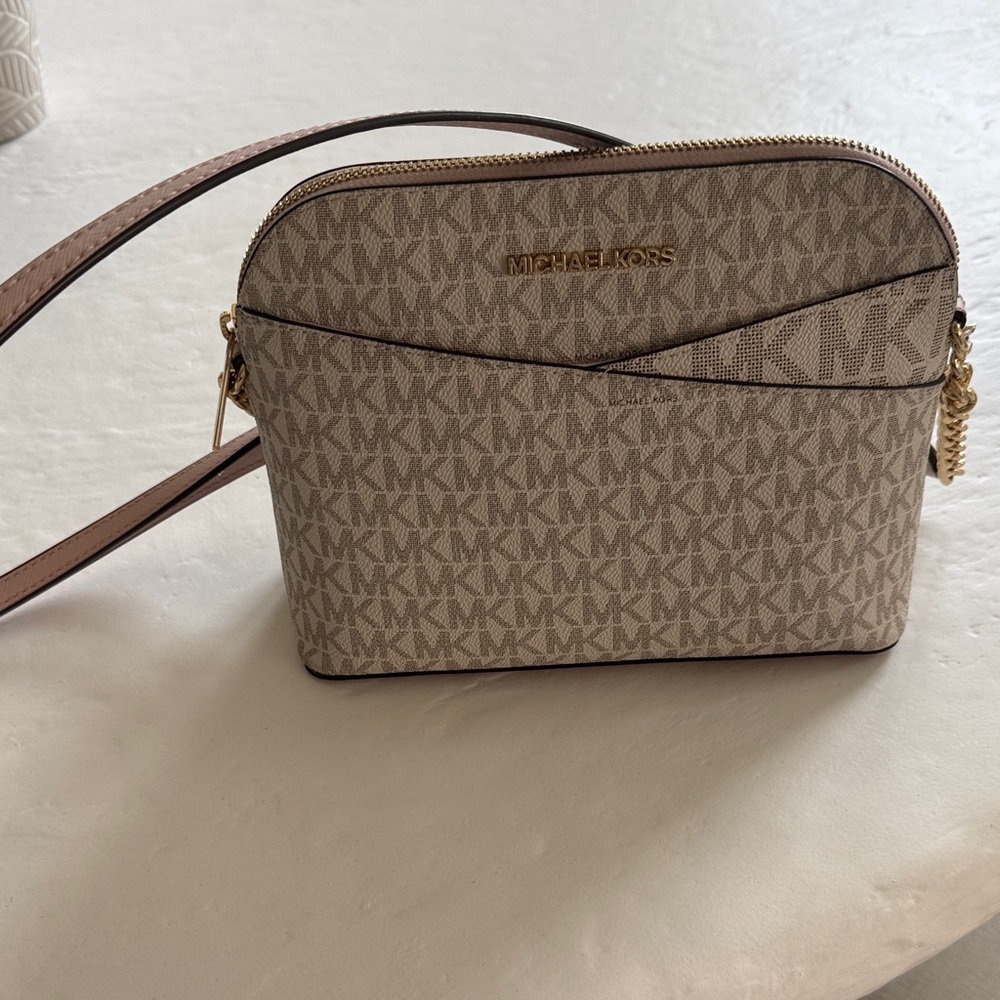 Michael Kors Medium Logo Dome  Crossbody Bag